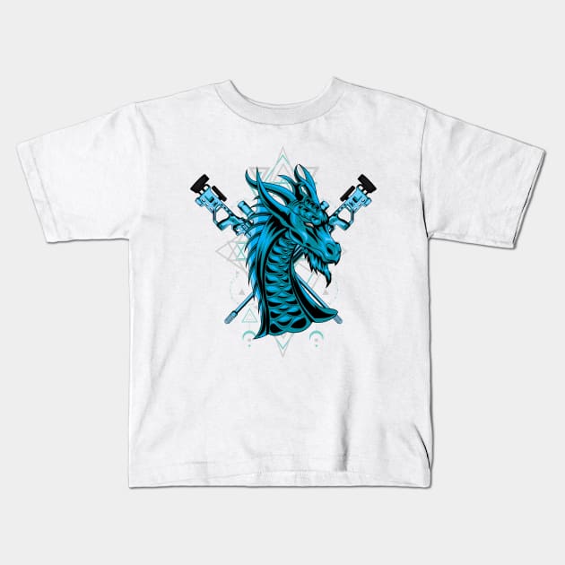 dragon retro sniper Kids T-Shirt by SHINIGAMII